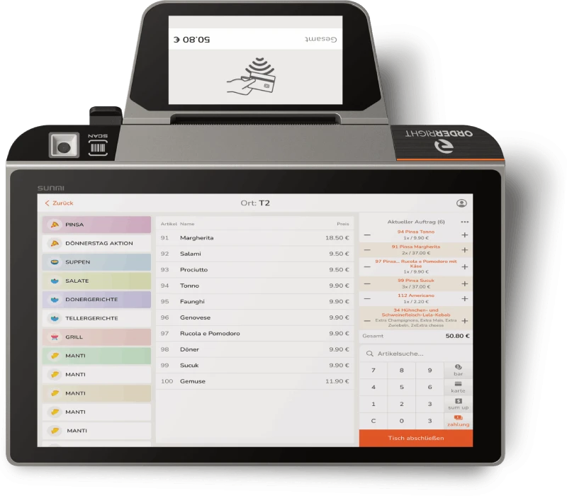 Android All-in-One mit Kundendisplay