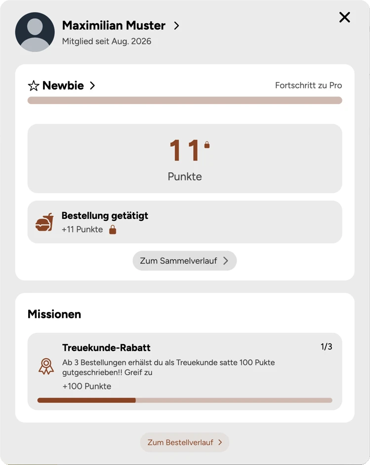 Treuepunkte direkt in deinem Webshop